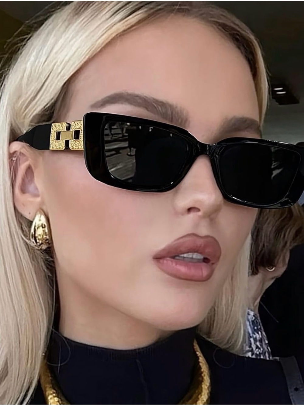 Unisex 1 Pair of Fashionable Retro Plastic Sunglasses, suitable for daily wear